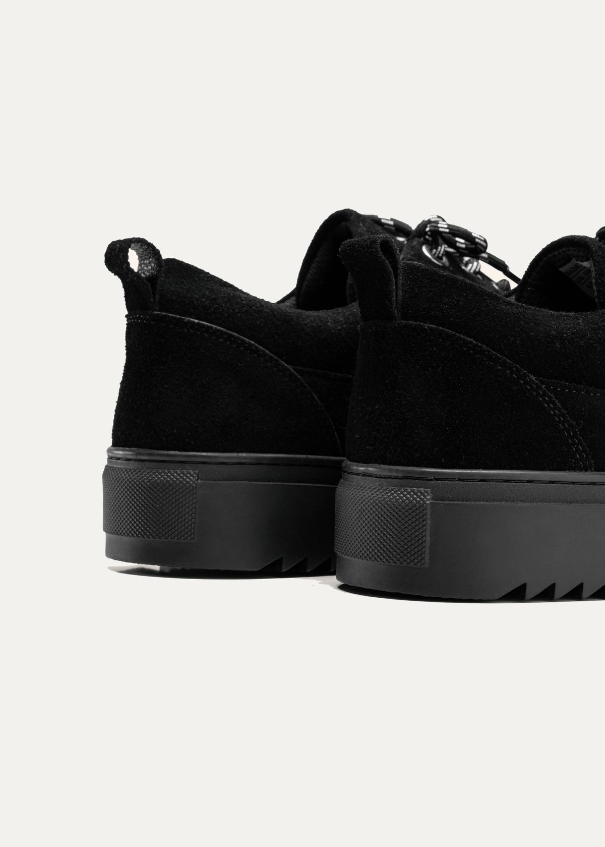 Moc-Toe Leather Sneaker — Black