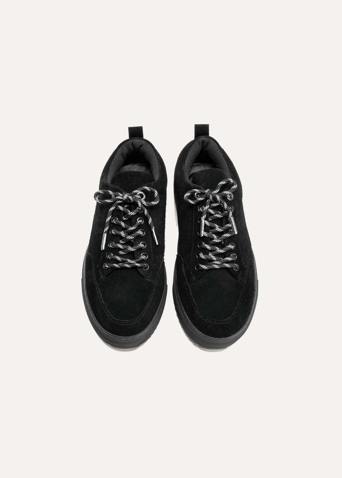 Moc-Toe Leather Sneaker — Black