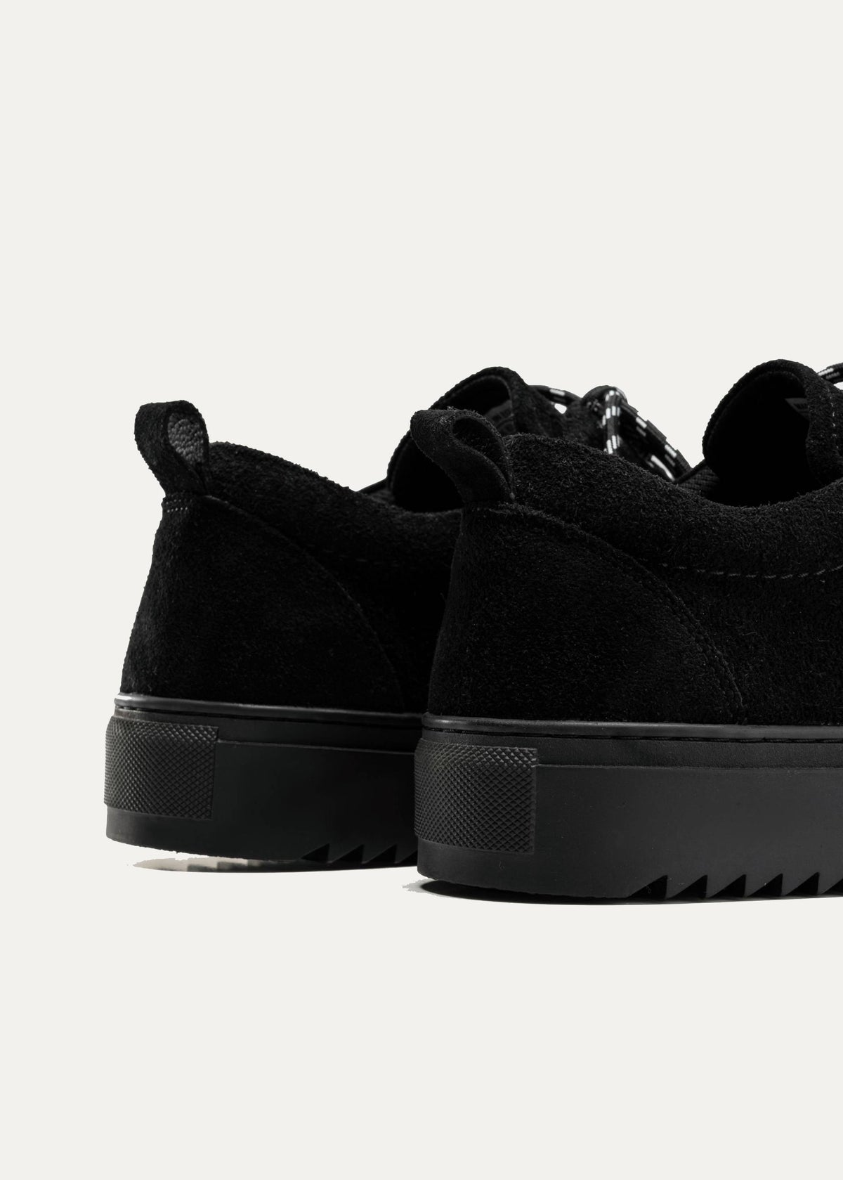 Suede Lace-Up Sneaker — Black