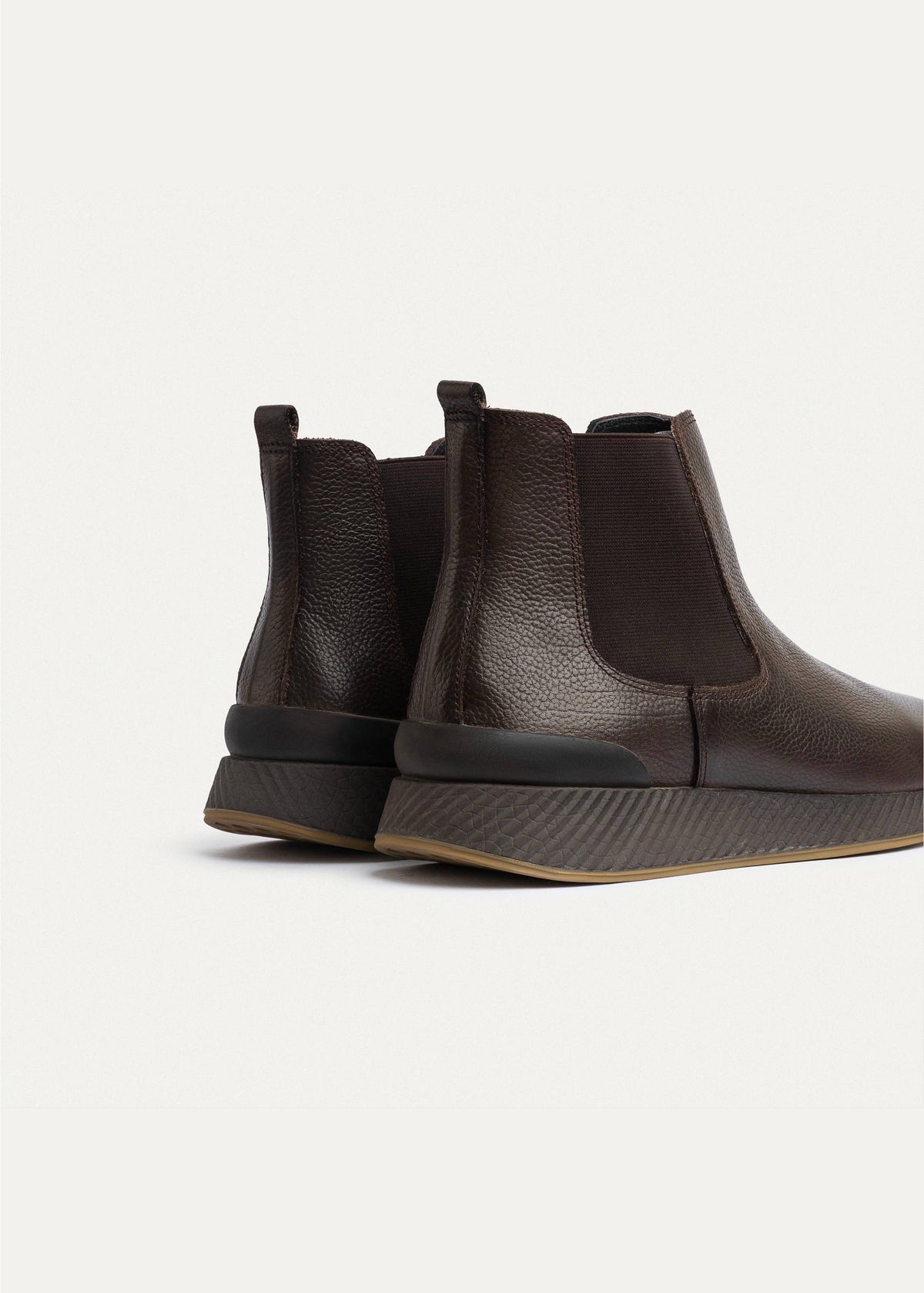 Textured Chelsea Sneaker — Brown