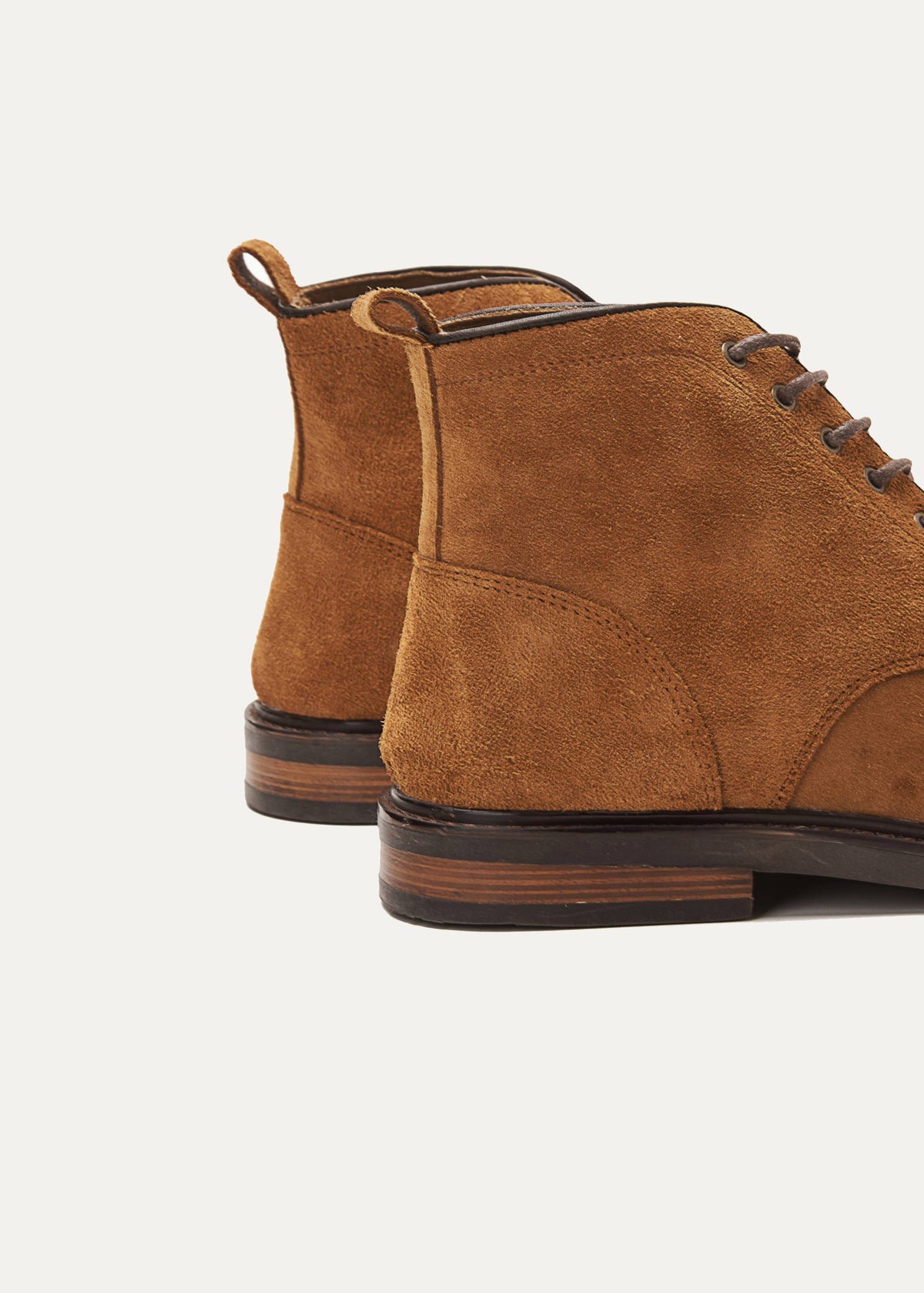 Leather Moc-Toe Half Boot — Havana