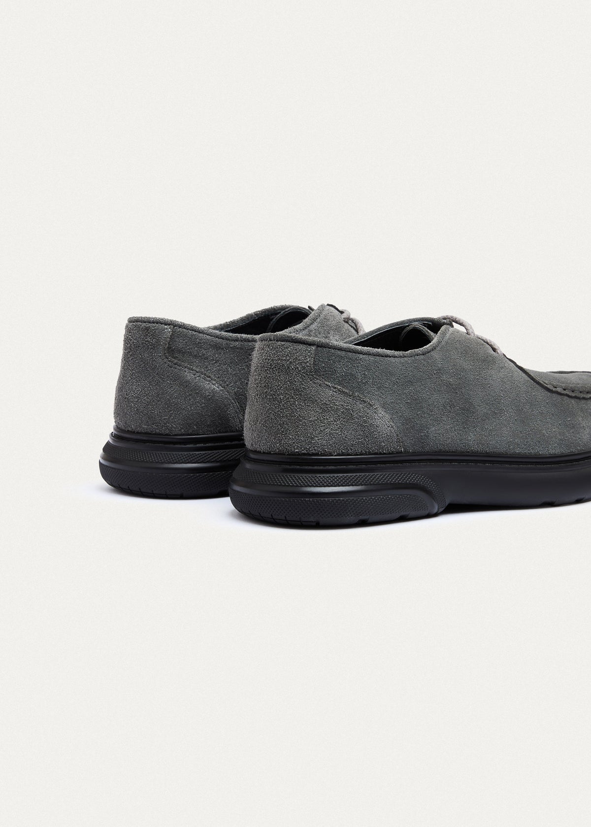 Suede Lace-Up — Gray