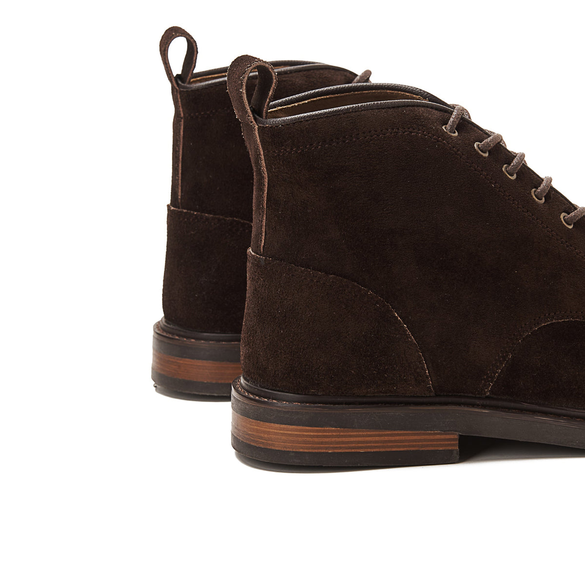 Leather Moc-Toe Half Boot — Dark Brown