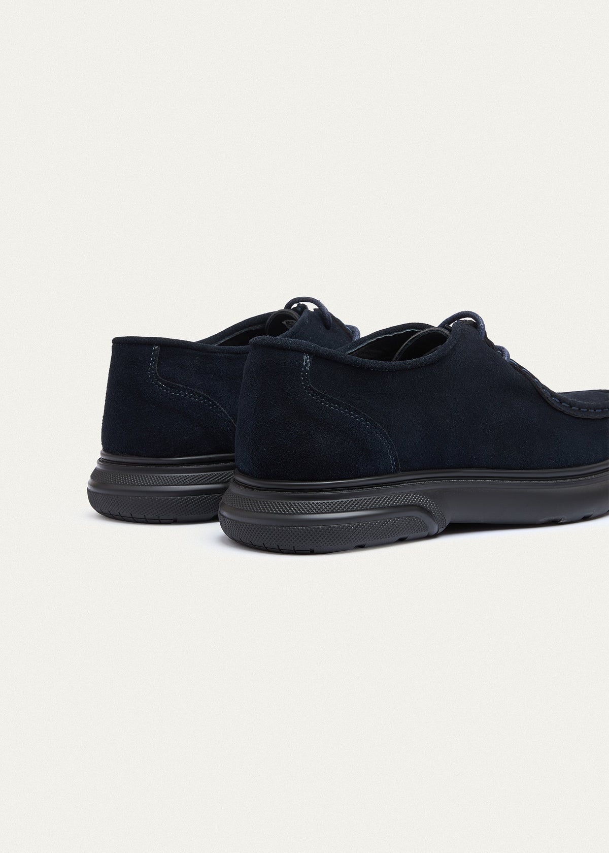 Suede Lace-Up — Navy Blue