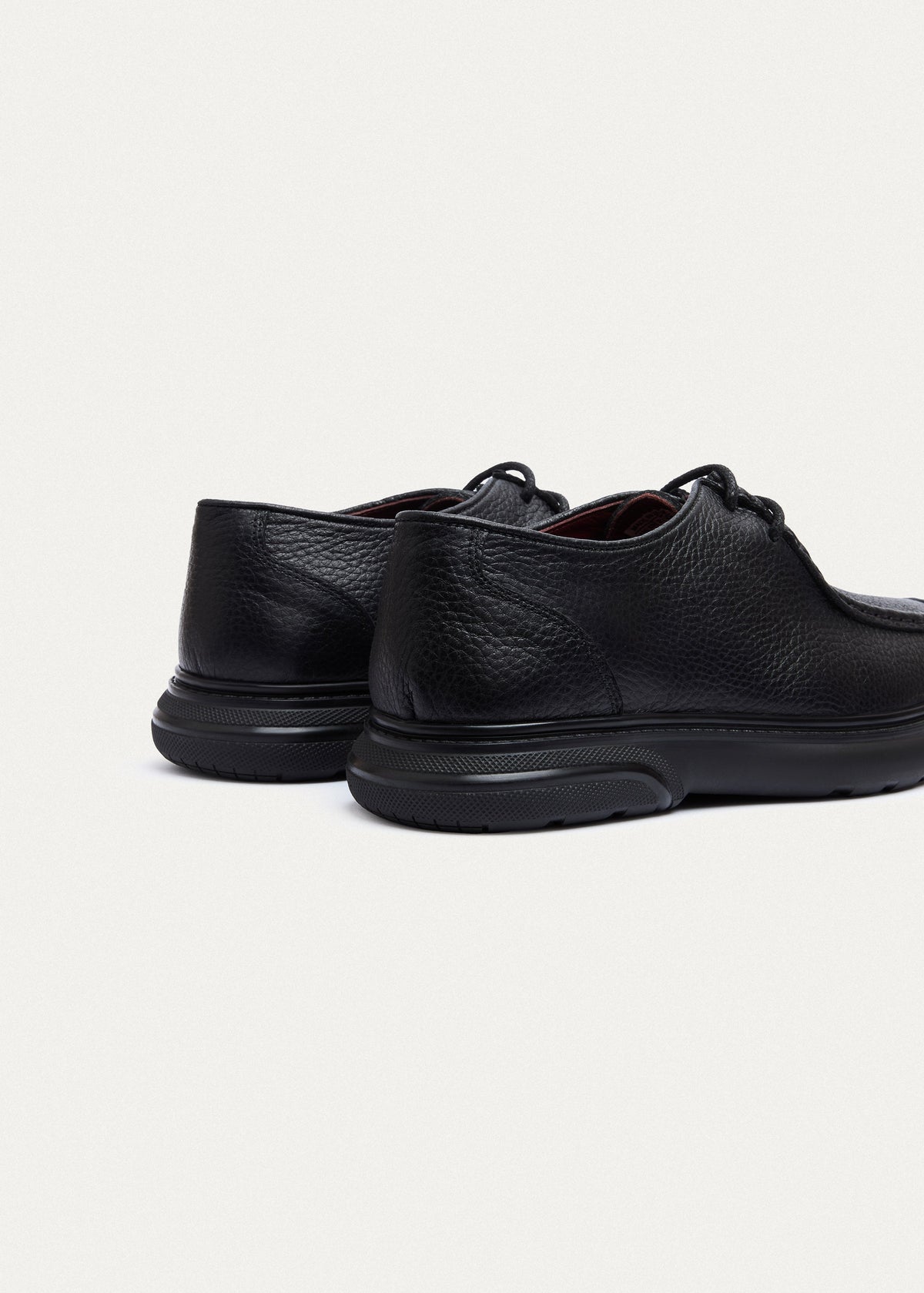 Leather Lace-Up II — Black