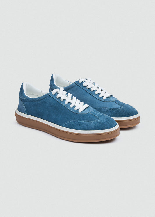Retro Suede Sneaker — Blue