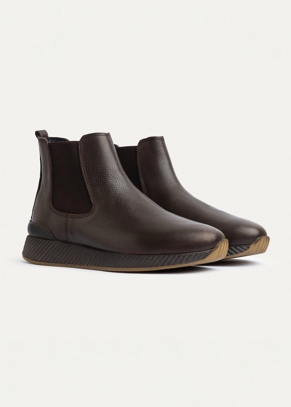 Textured Chelsea Sneaker — Brown