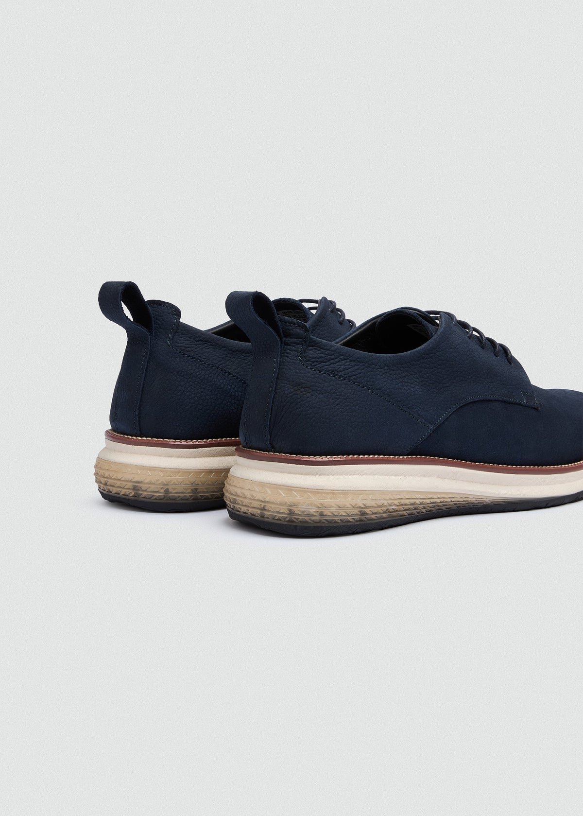 Leather Lace-Up — Navy Blue