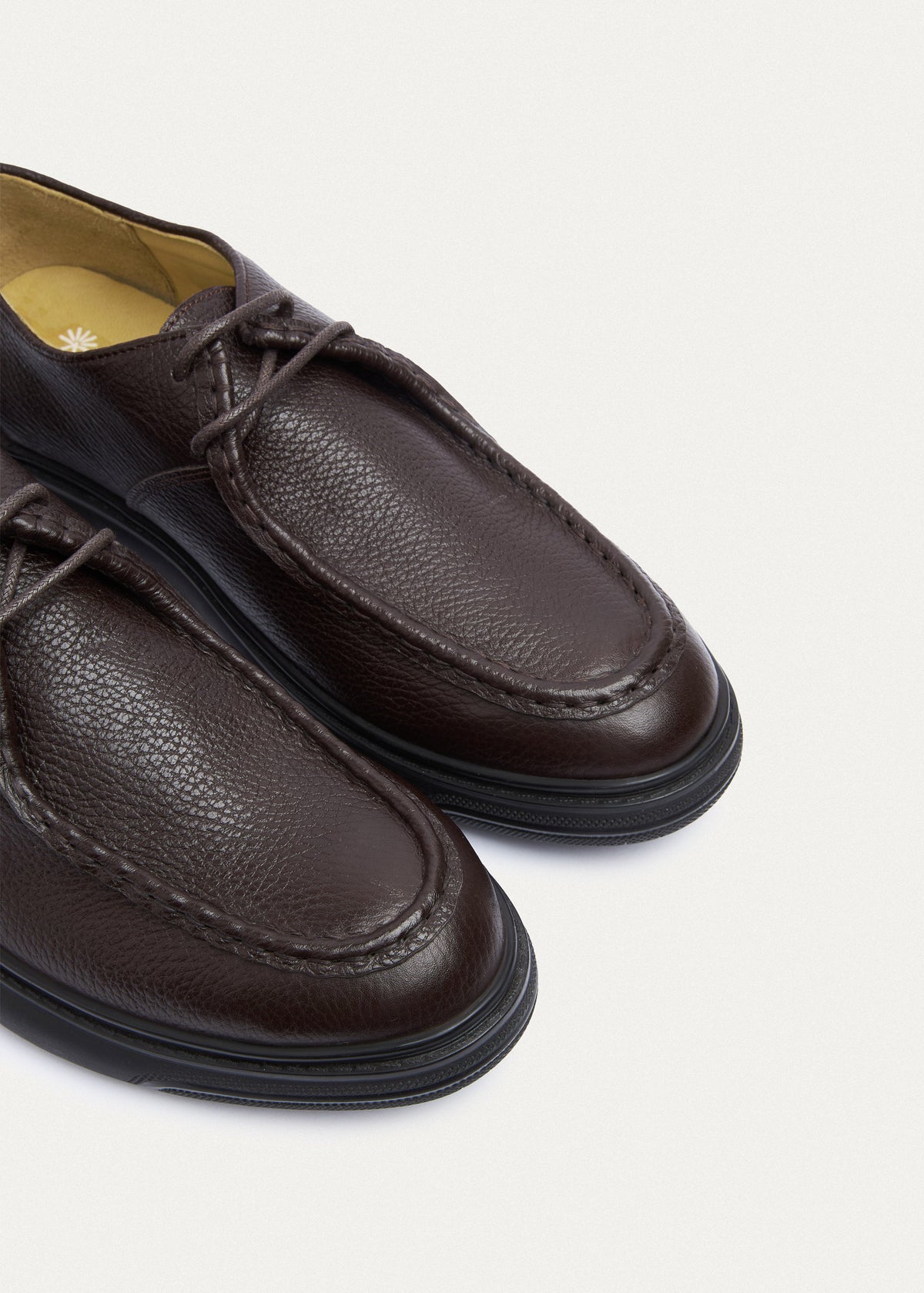 Leather Lace-Up — Brown