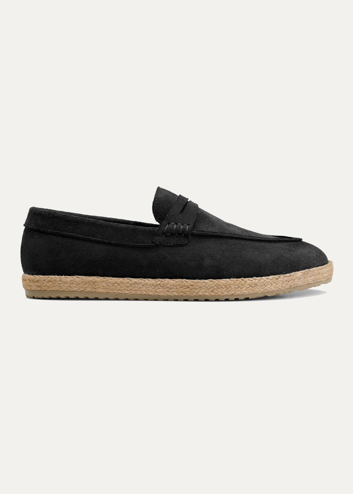 Penny Suede Espadrille — Black