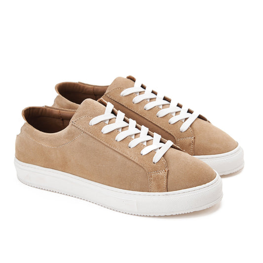 Calf Leather Calf Sneaker — Beige