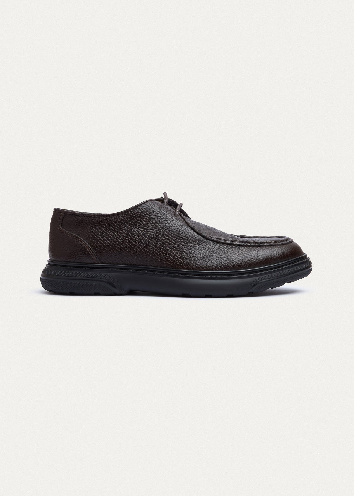 Leather Lace-Up — Brown