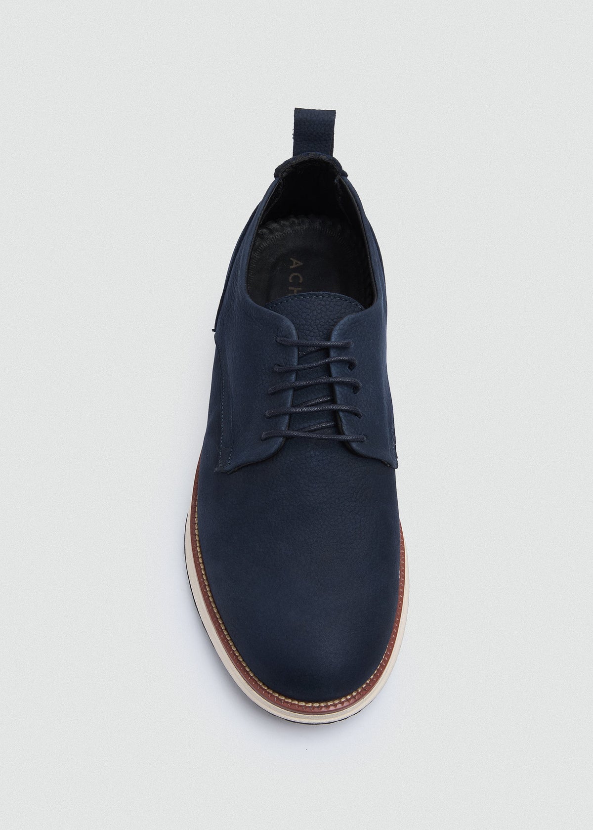 Leather Lace-Up — Navy Blue