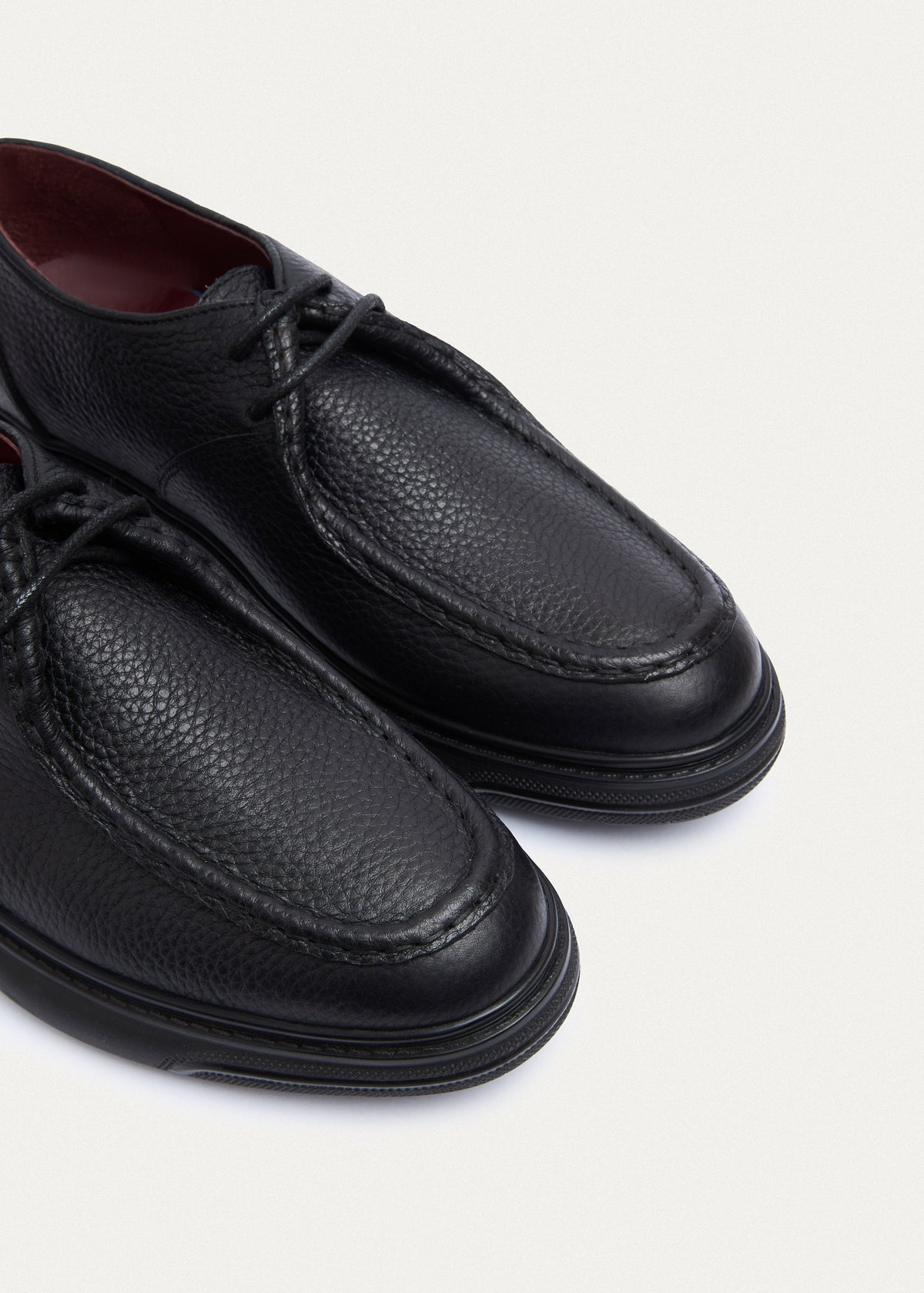 Leather Lace-Up II — Black
