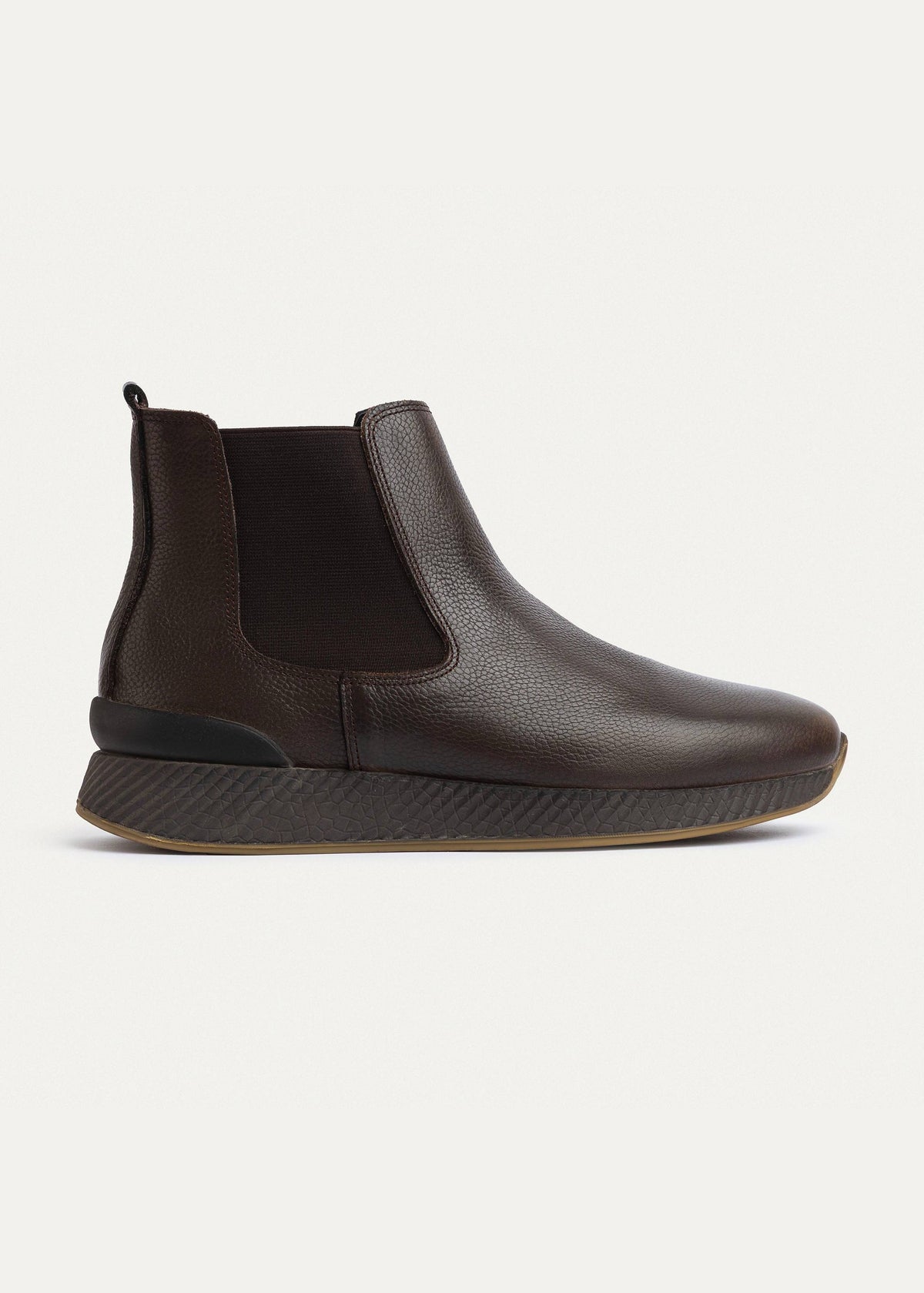 Textured Chelsea Sneaker — Brown