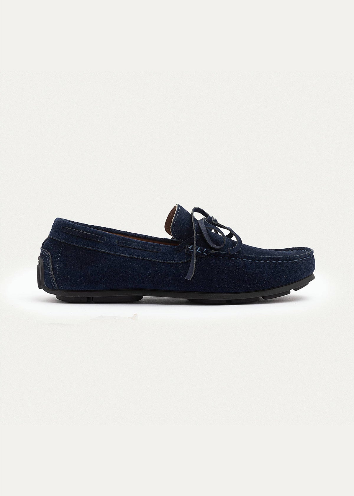 Suede Boat Shoe — Dark Blue