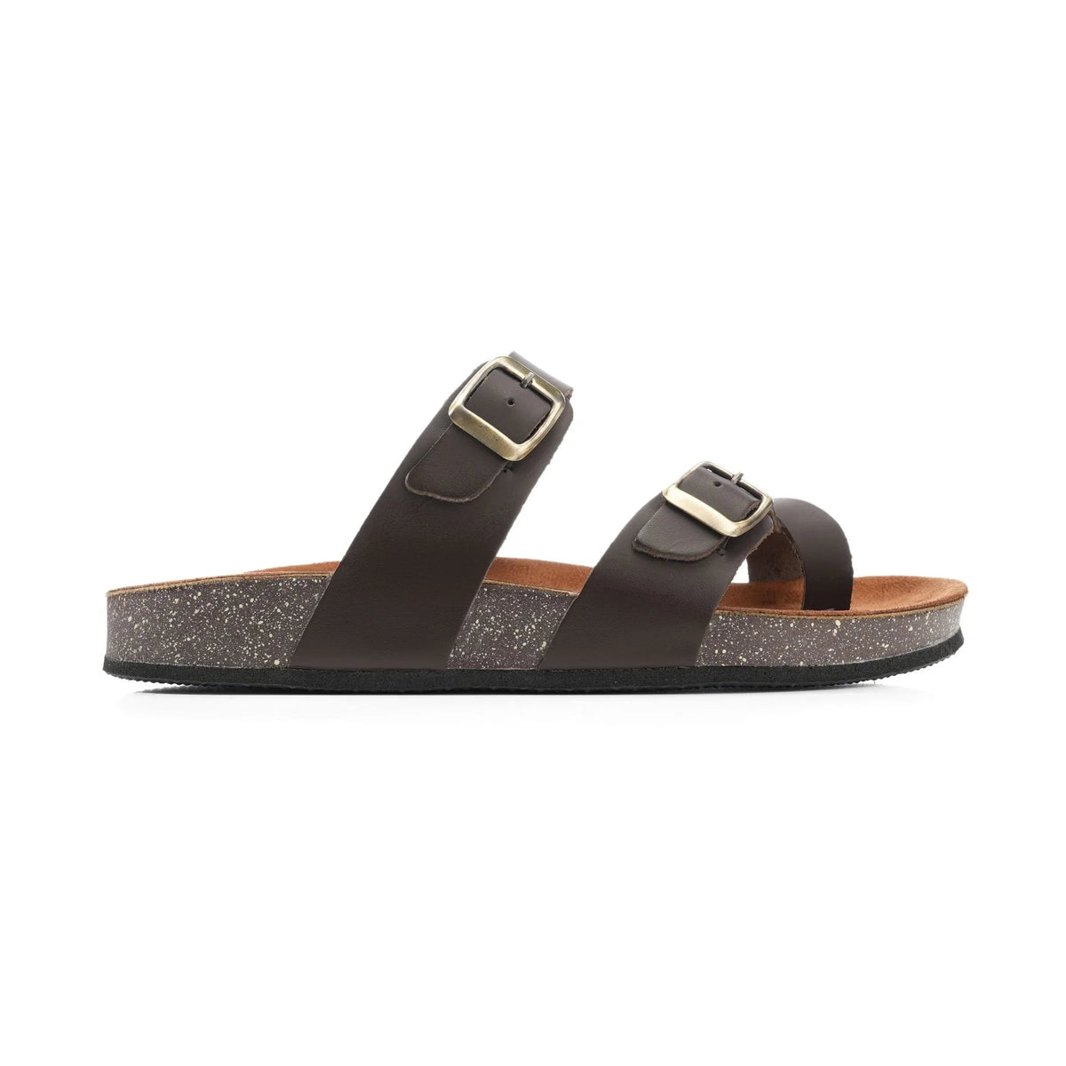 Leather Toe-Loop Sandal — Pull-Up Brown