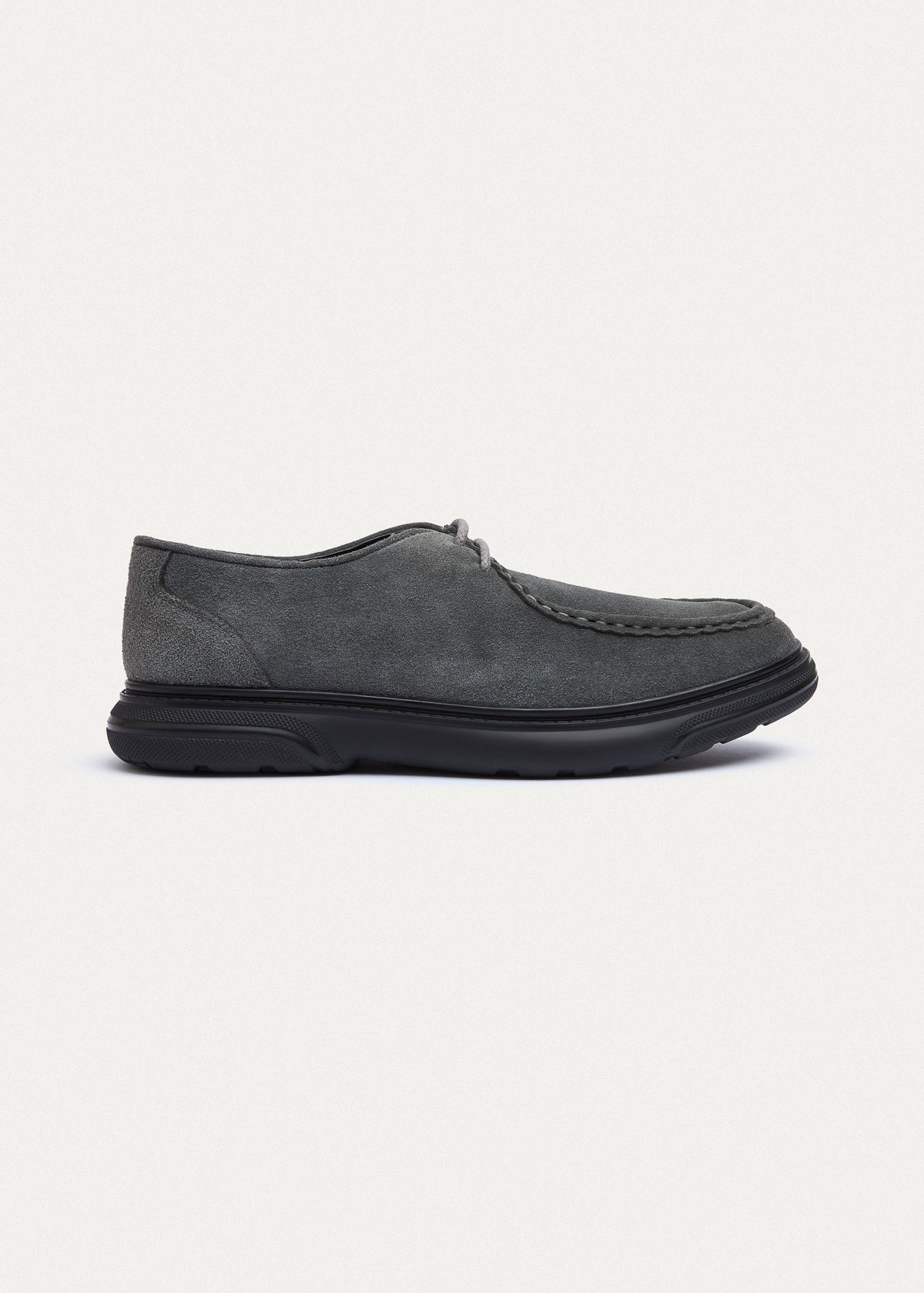 Suede Lace-Up — Gray
