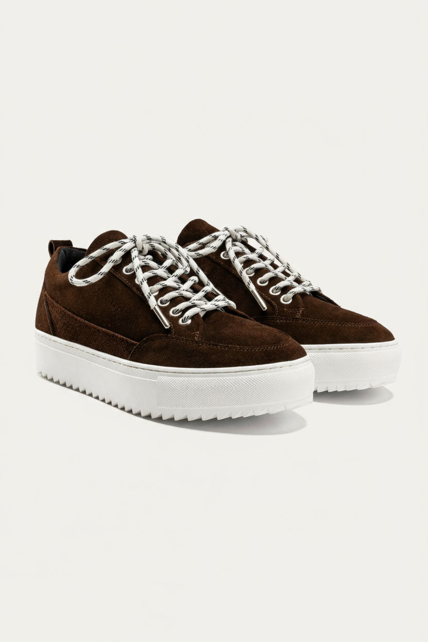 Moc-Toe Leather Sneaker — Brown