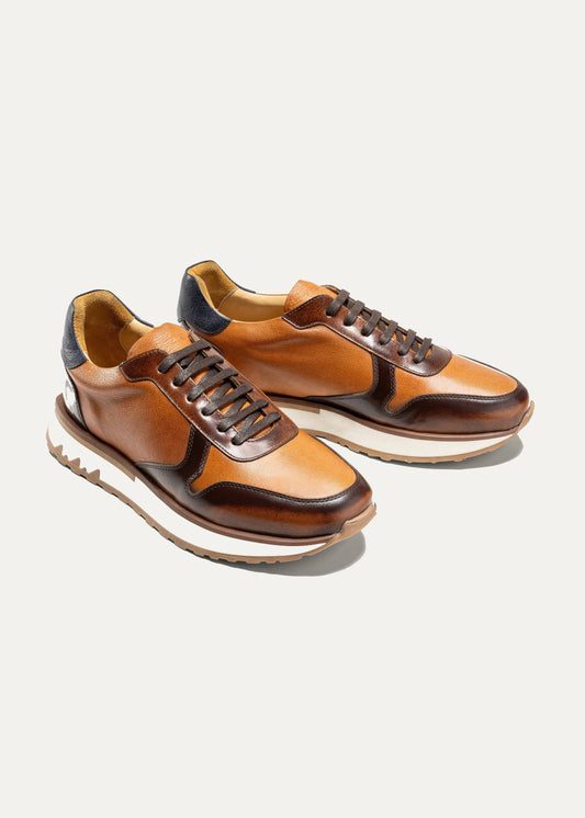 Durable Leather Sneaker — Havana