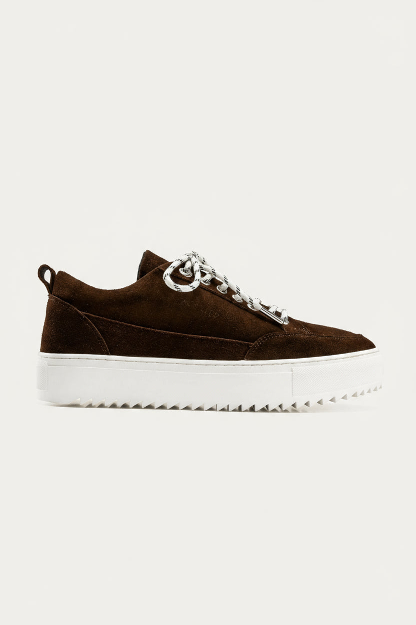 Moc-Toe Leather Sneaker — Brown