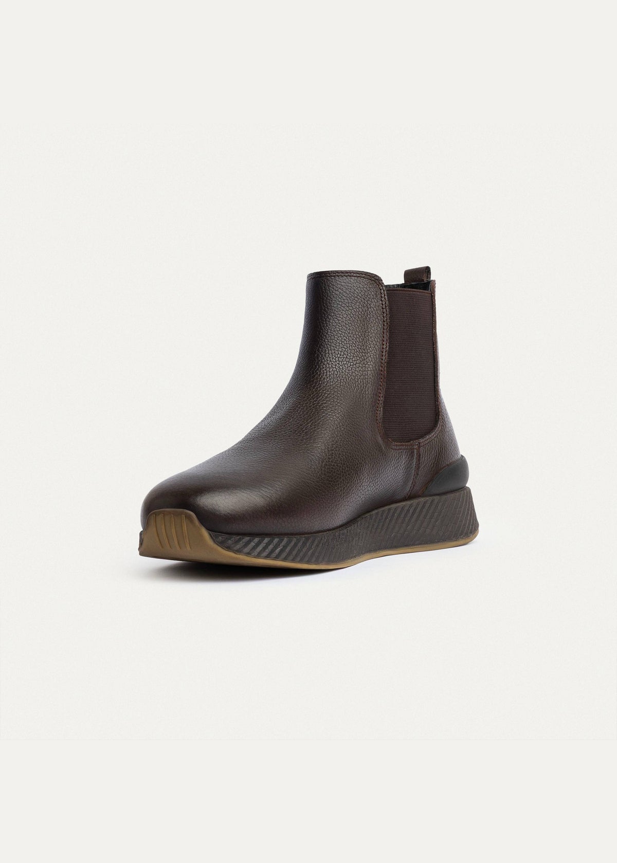 Textured Chelsea Sneaker — Brown