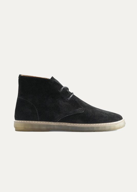 Suede Desert Boot — Black