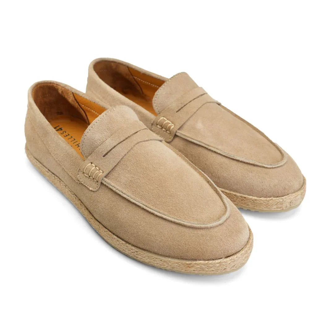 Penny Suede Espadrille — Beige