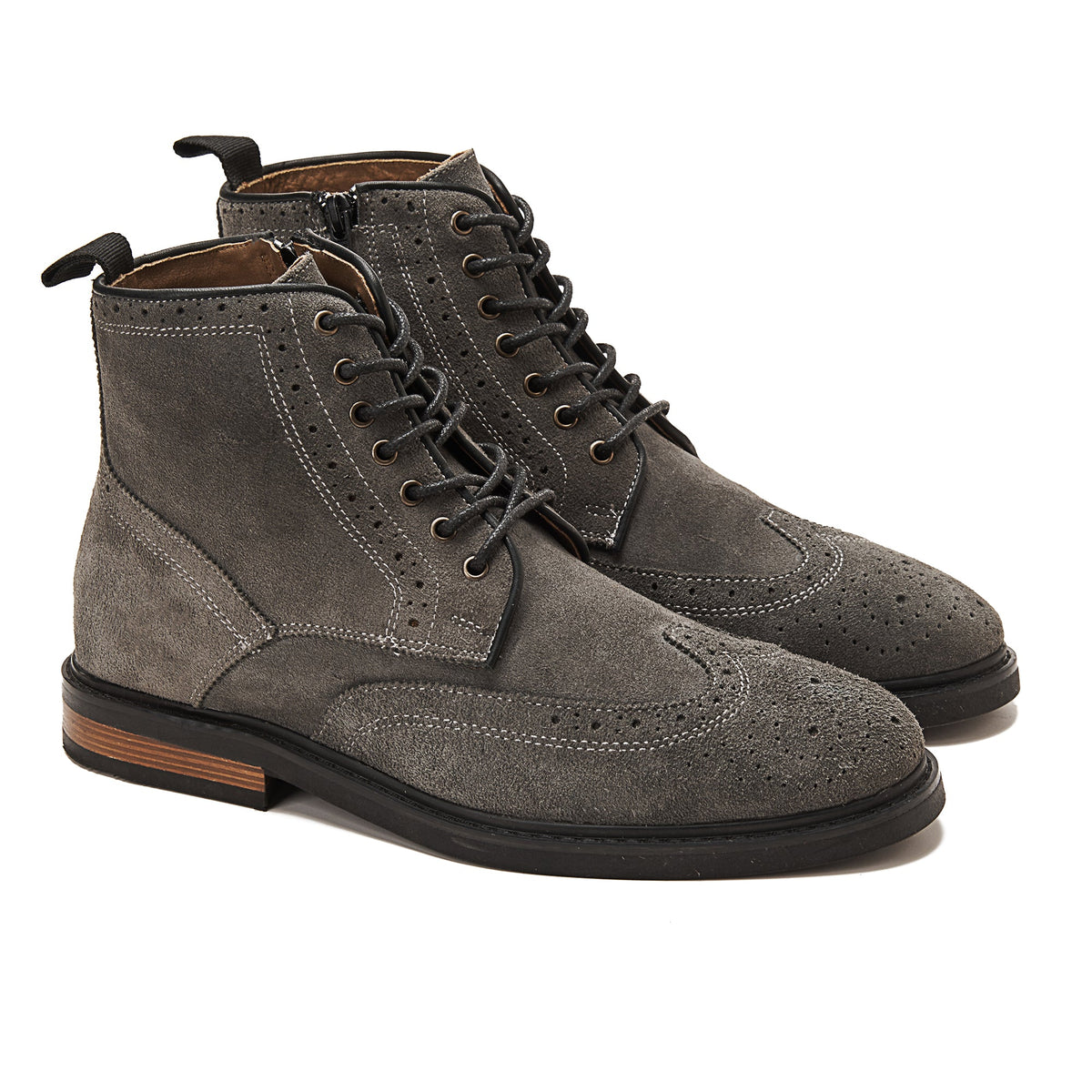 Leather Half Boot — Gray