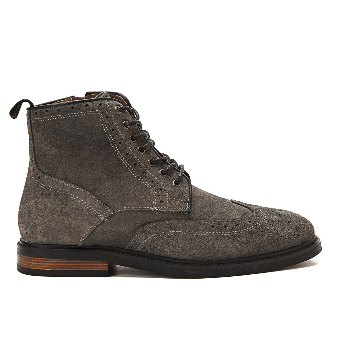 Leather Half Boot — Gray