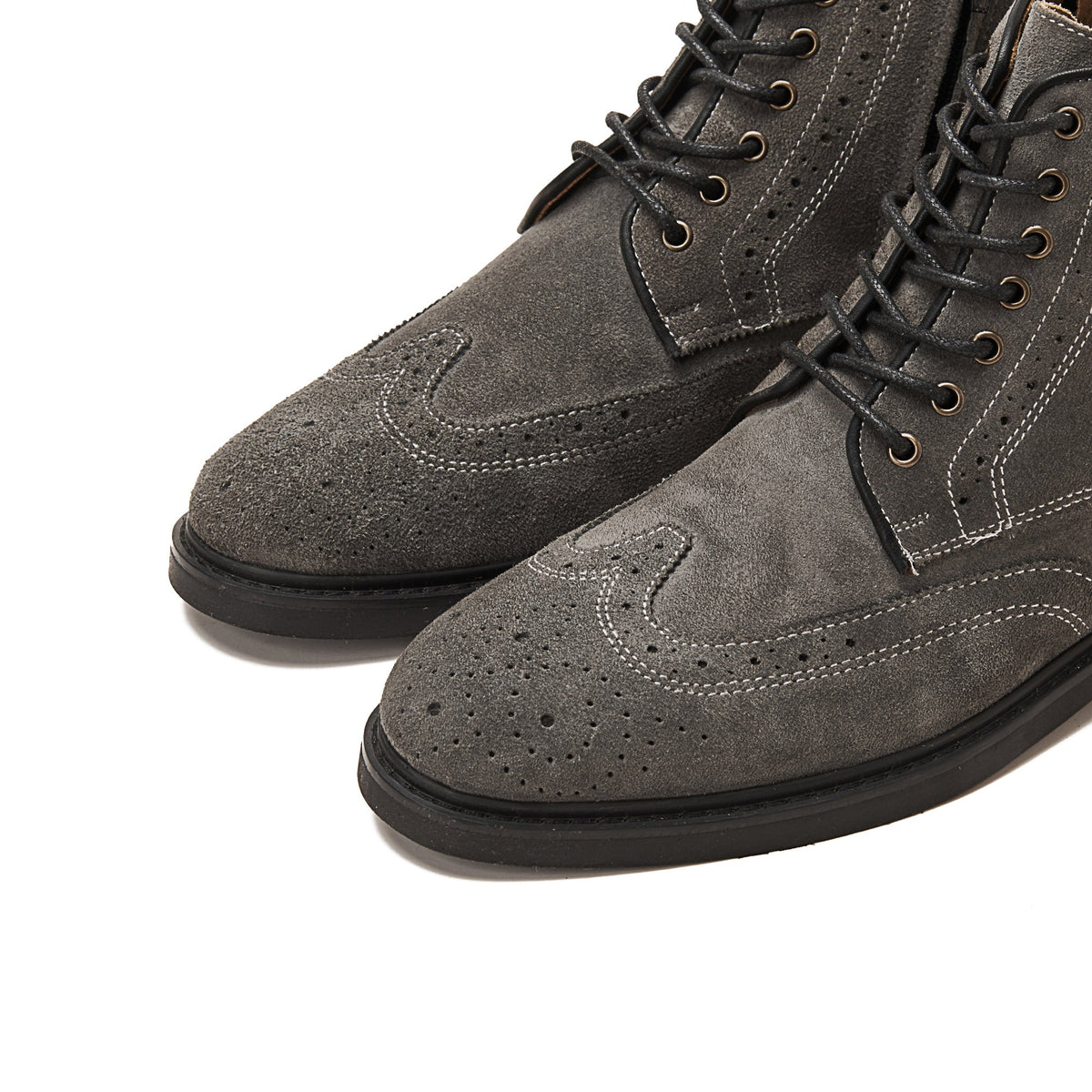 Leather Half Boot — Gray