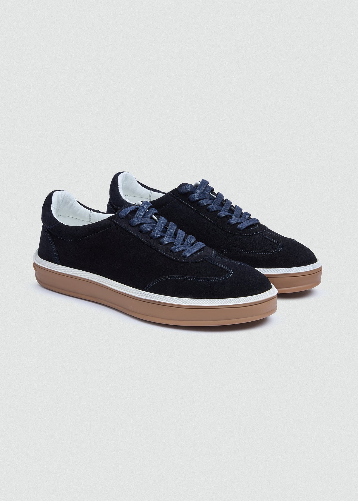 Retro Suede Sneaker — Navy Blue