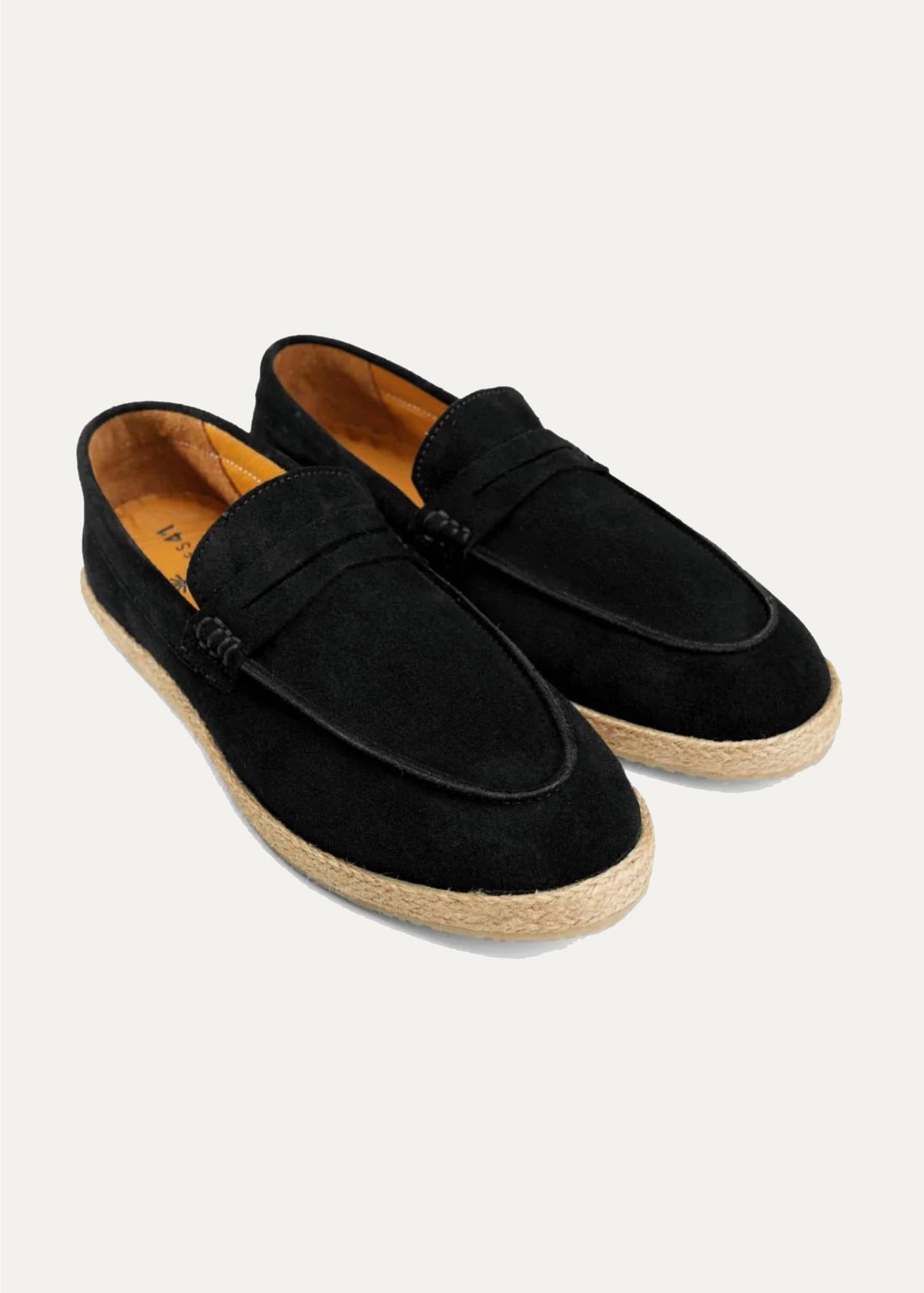 Penny Suede Espadrille — Black