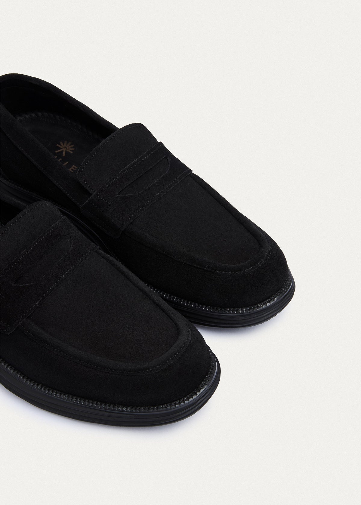 Penny Suede Loafer — Black