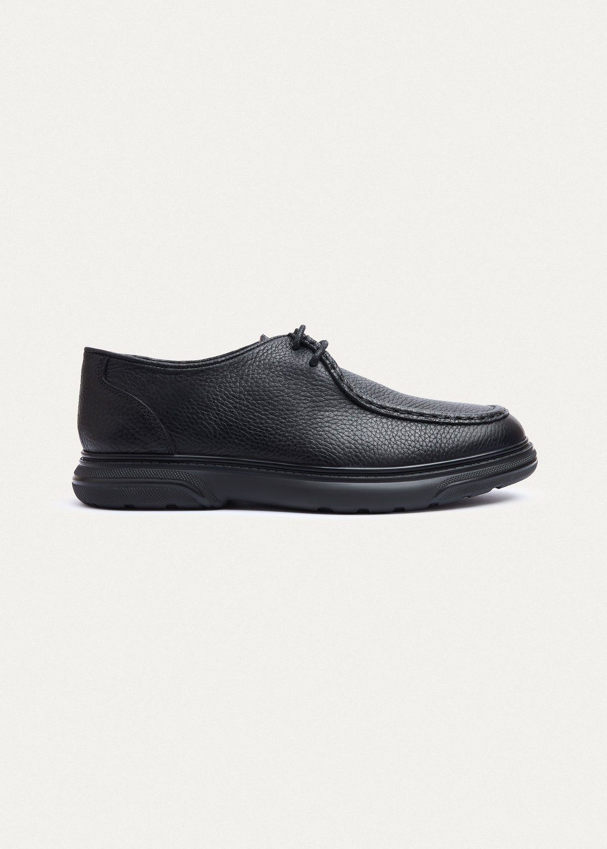 Leather Lace-Up II — Black