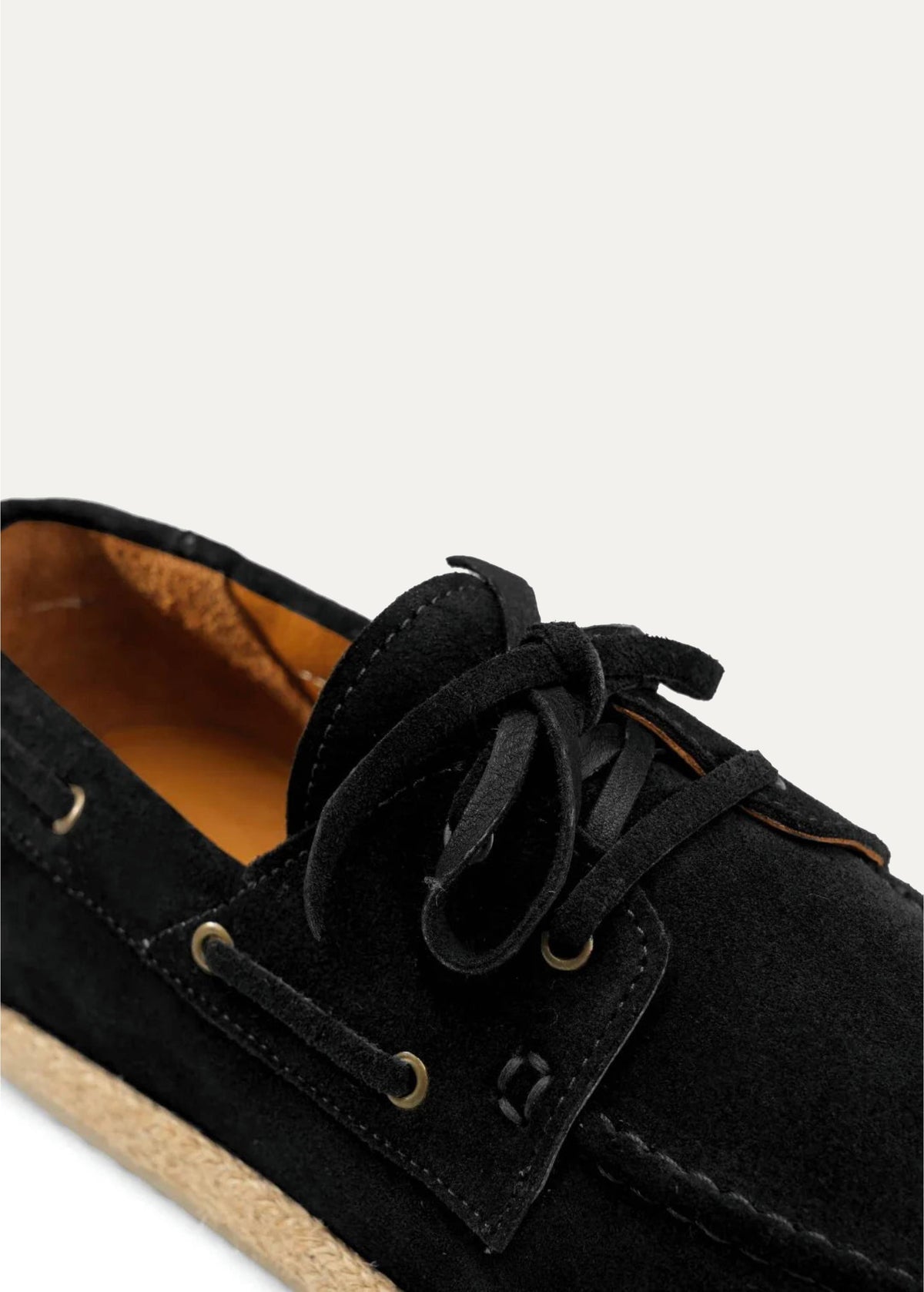 Suede Boat Espadrille — Black