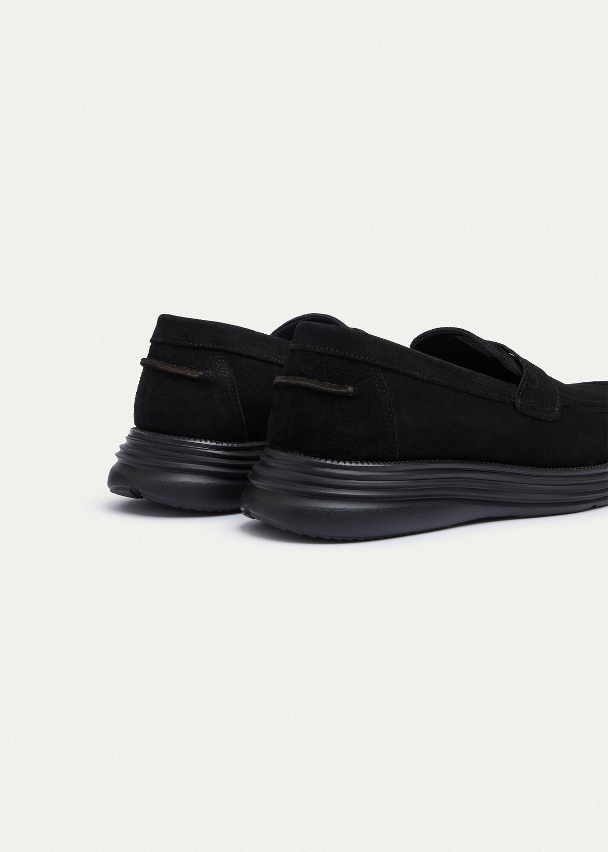 Penny Suede Loafer — Black