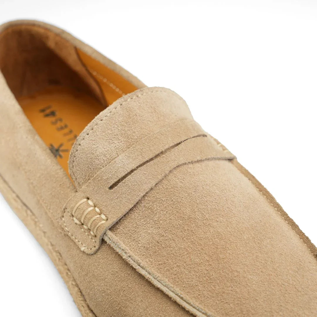 Penny Suede Espadrille — Beige