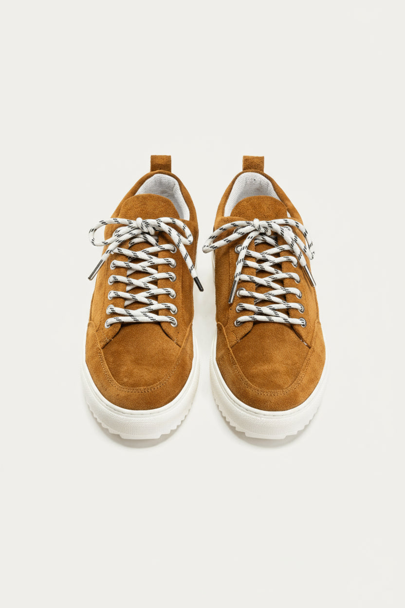 Moc-Toe Leather Sneaker — Havana