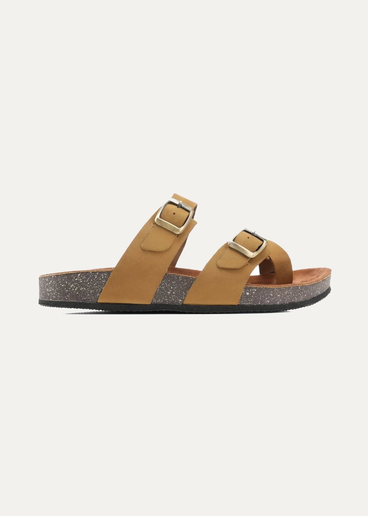 Leather Toe-Loop Sandal — Sandy Brown