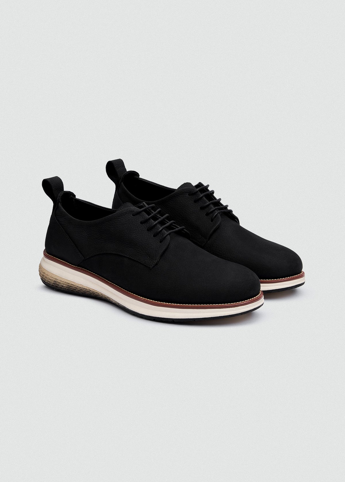 Leather Lace-Up — Black