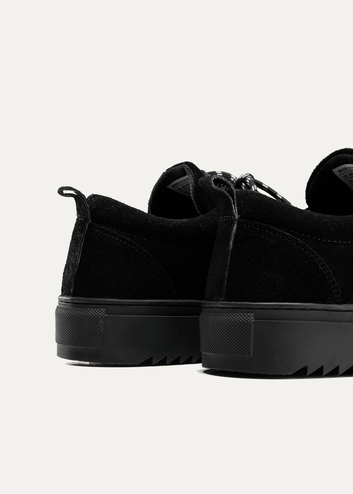 Leather Lace-Up Sneaker — Black