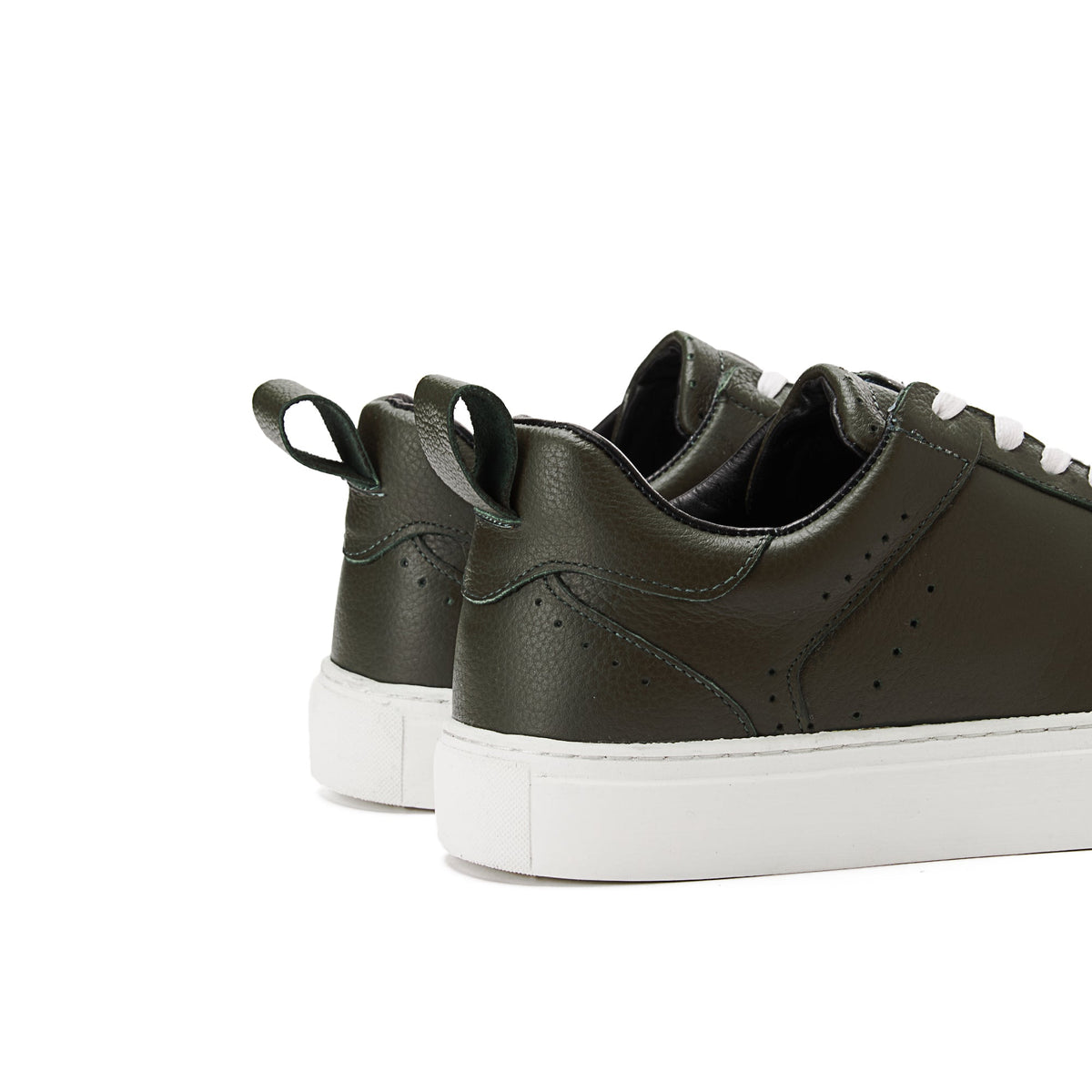 Laces Leather Sneaker — Olive
