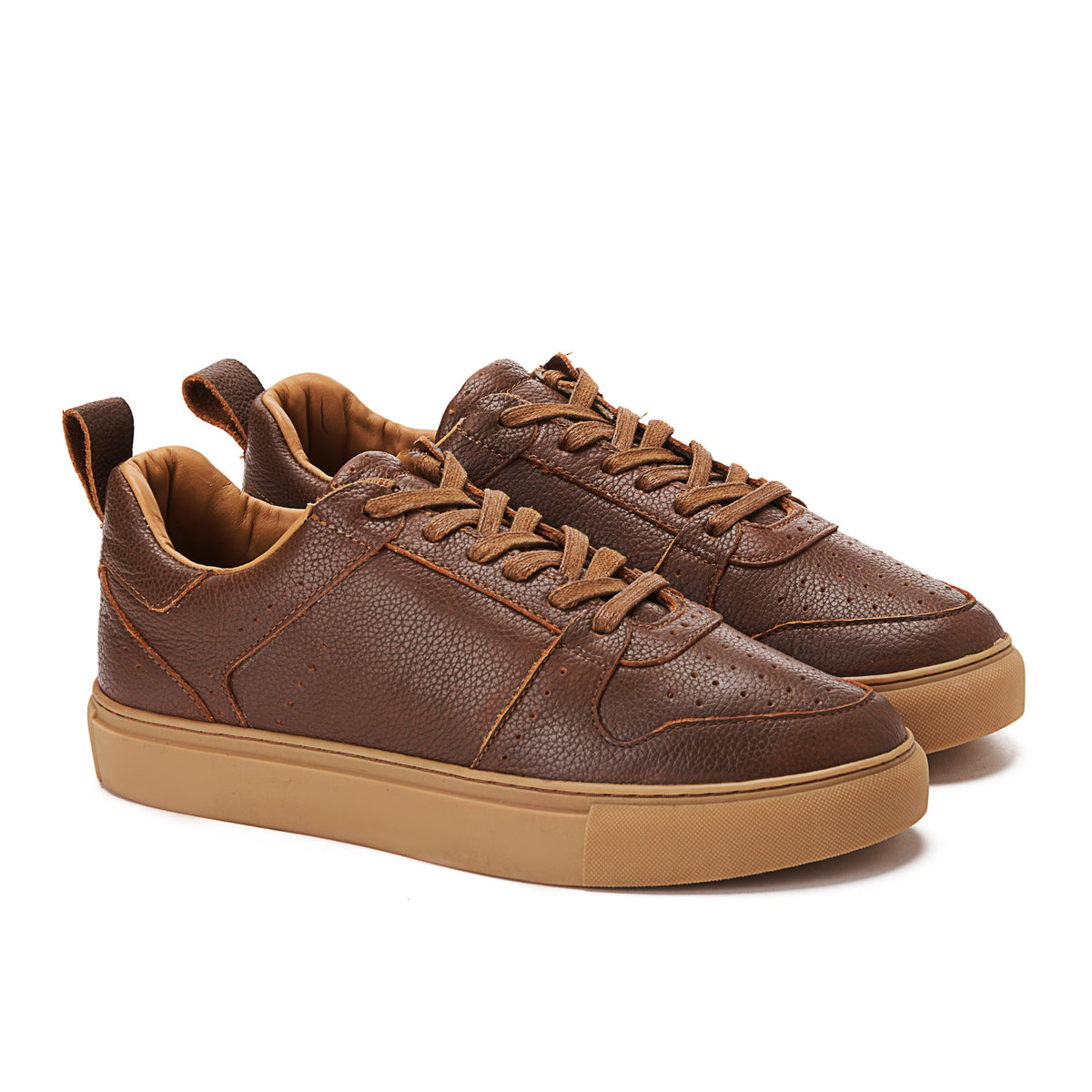 Laces Leather Sneaker — Brown