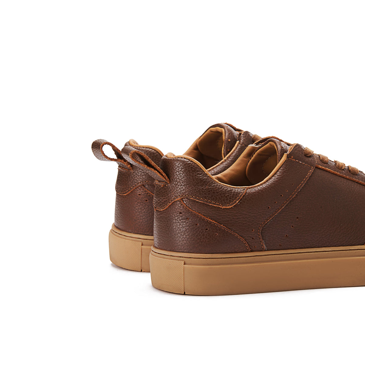 Laces Leather Sneaker — Brown