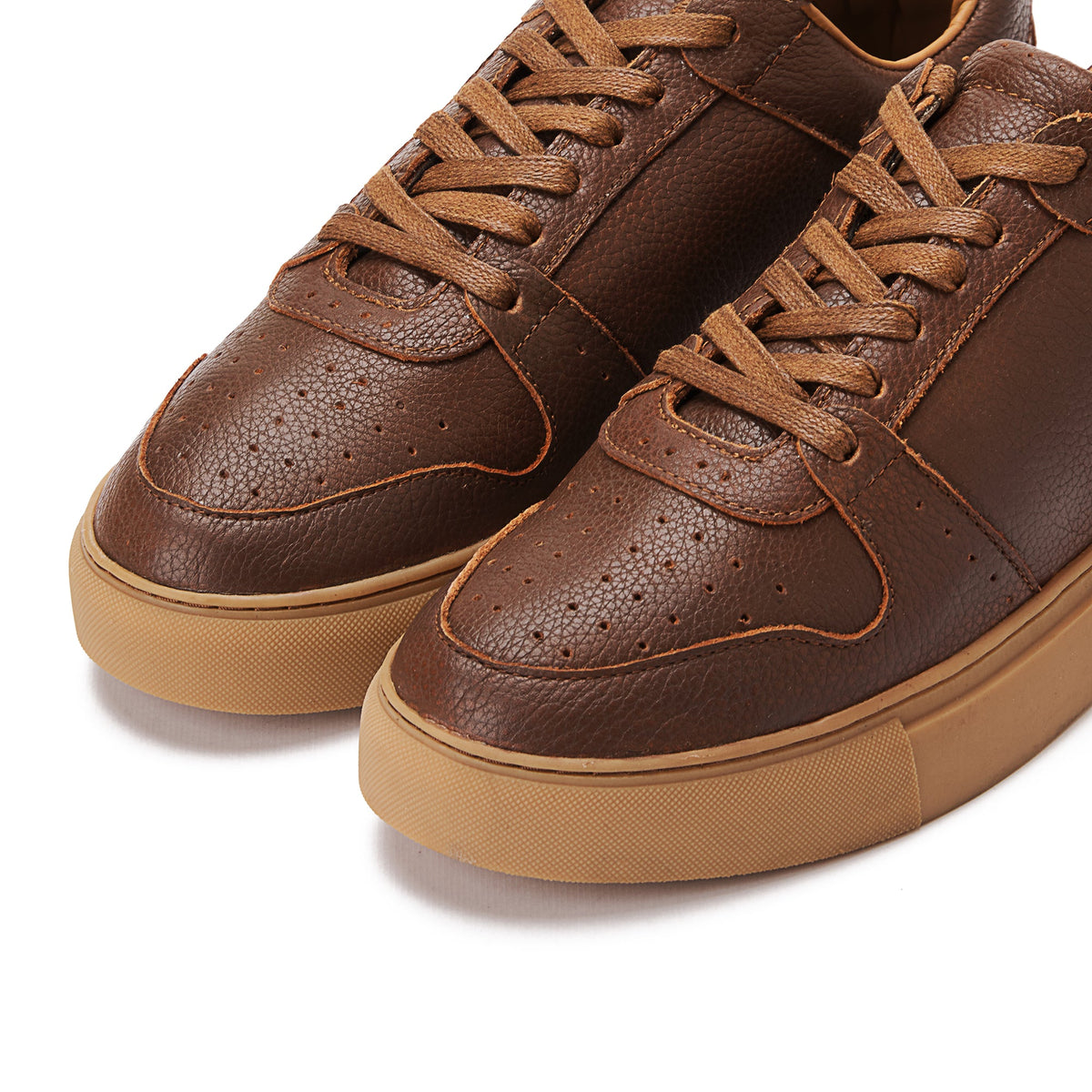 Laces Leather Sneaker — Brown