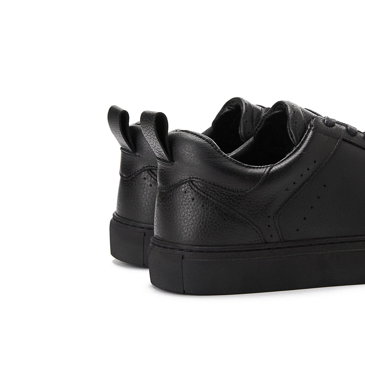 Laces Leather Sneaker — Black