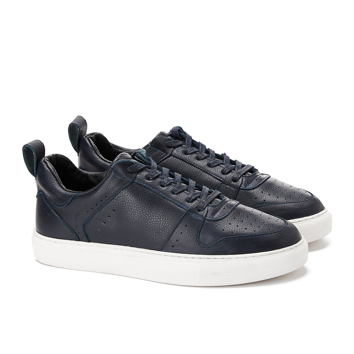 Laces Leather Sneaker — Blue