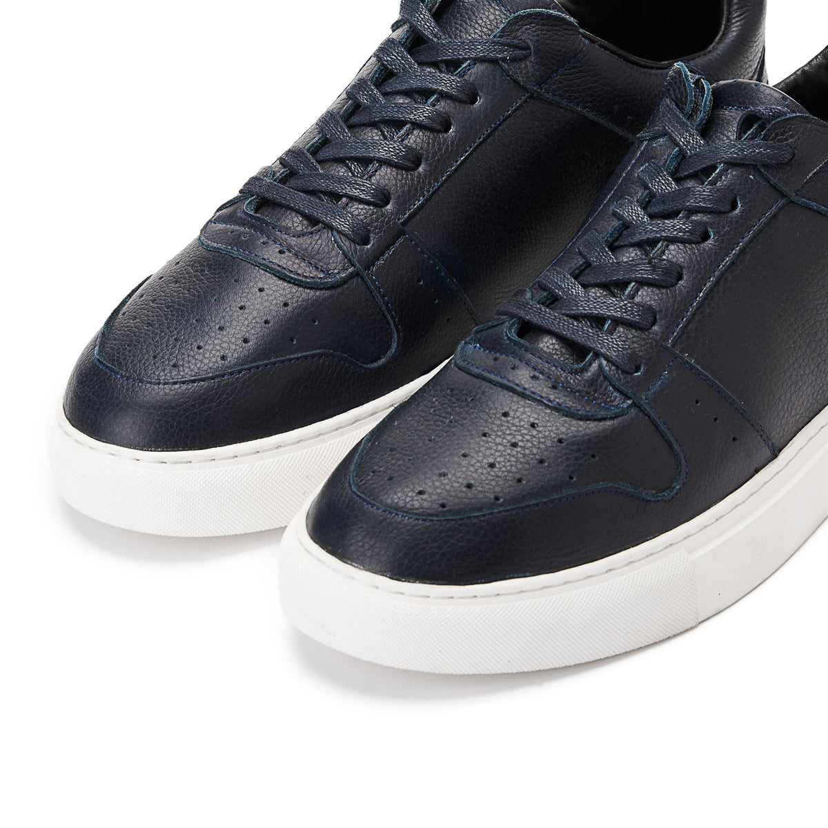 Laces Leather Sneaker — Blue