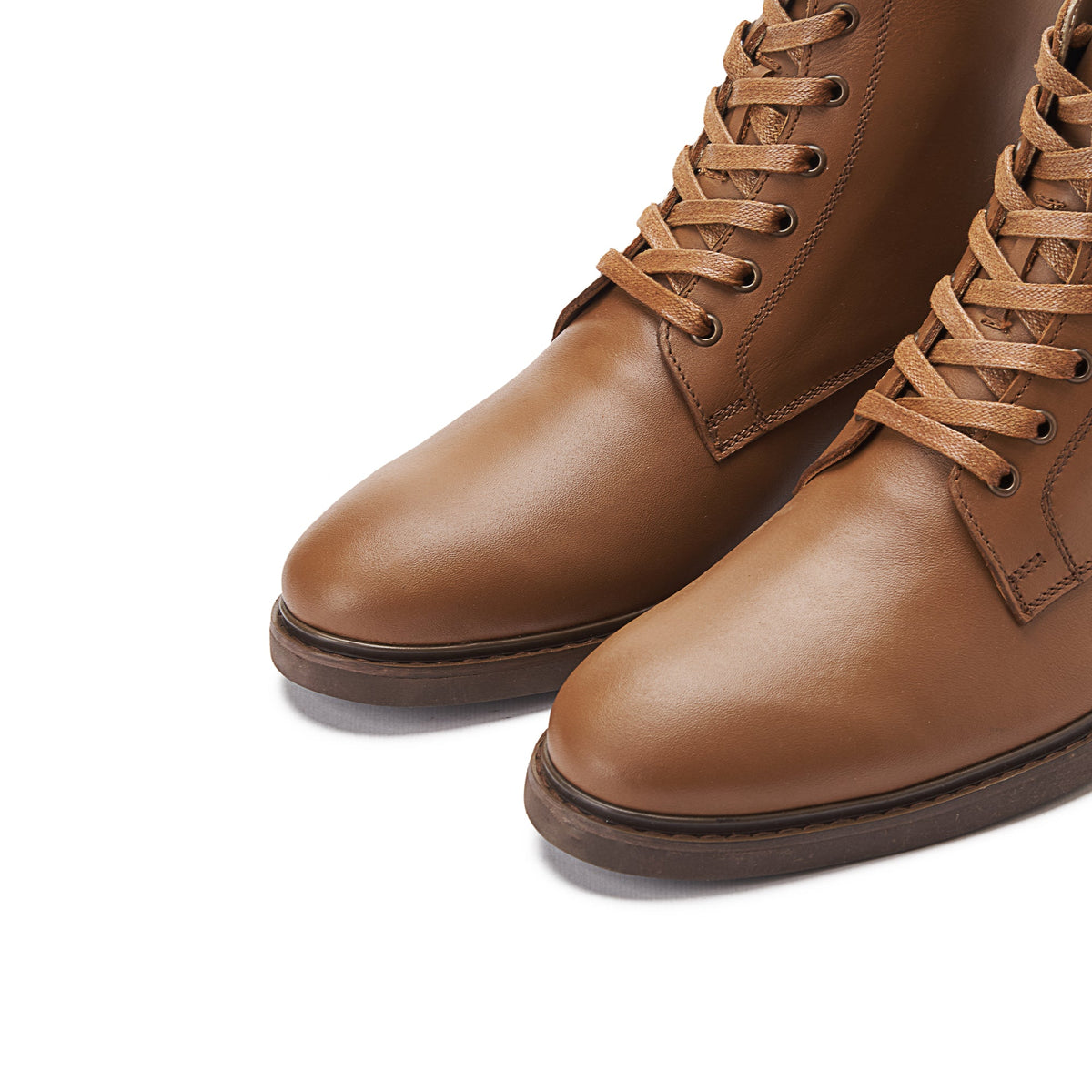 Leather Half Boot — Havana